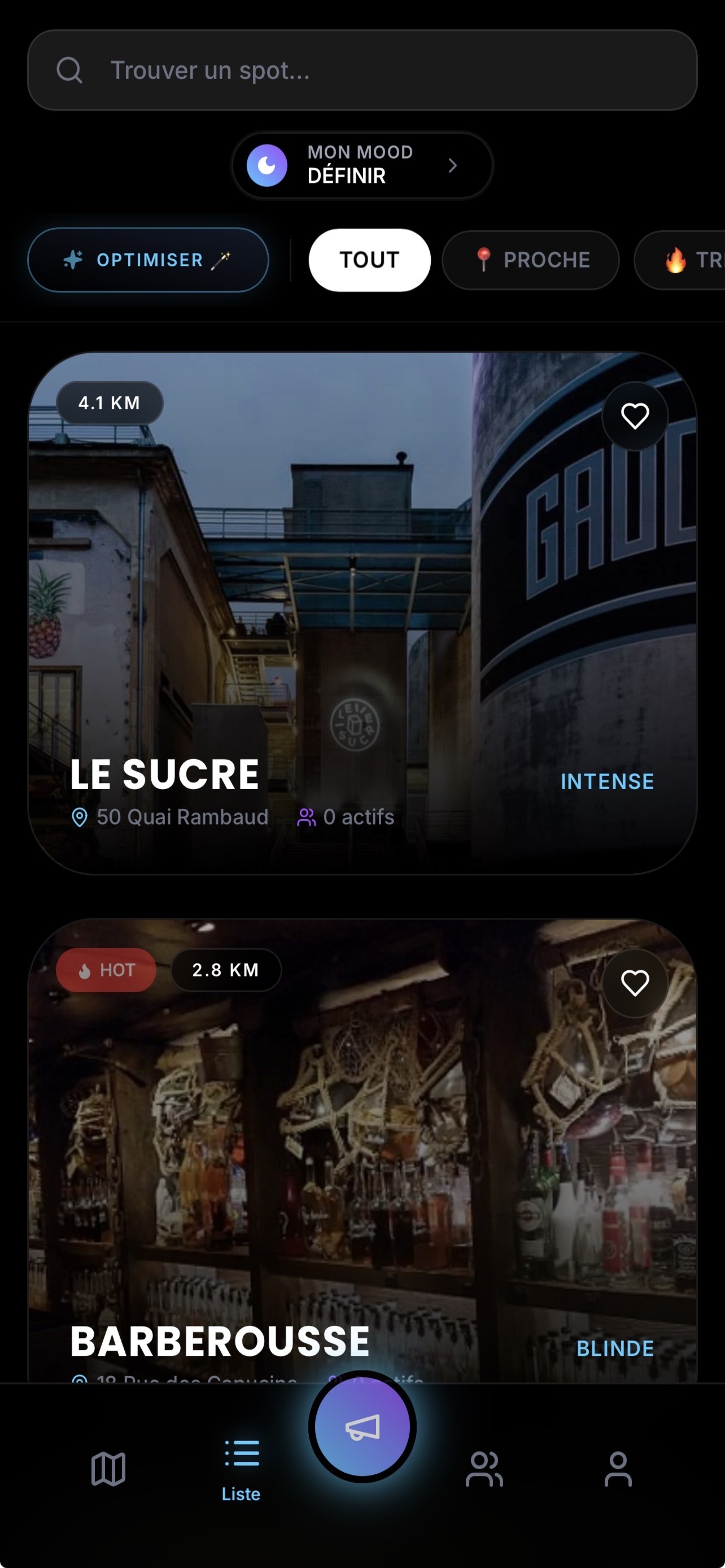 Liste des lieux INSIDER